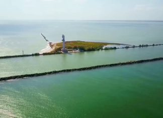 Locul unde Marea Neagră îmbrăţişează Dunărea. Imagini încântătoare de la gura de vărsare de la Sulina