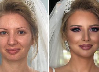 11 fotografii făcute înainte și după machiajul de mireasă