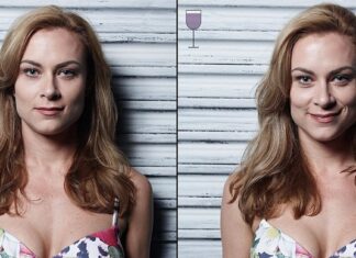 Fotografii care arată cum ni se schimbă expresia facială după 1, 2 și 3 pahare de vin