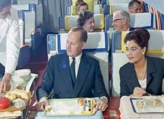 Cum arăta clasa business la o companie aeriană elvețiană în anii 1960