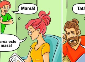 19 Ilustrații amuzante care arată diferența dintre mămici și tătici. Cum cresc mămicile copiii vs. cum cresc tăticii copiii