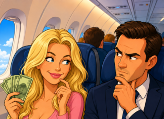 Pariul de 50 de dolari din avion